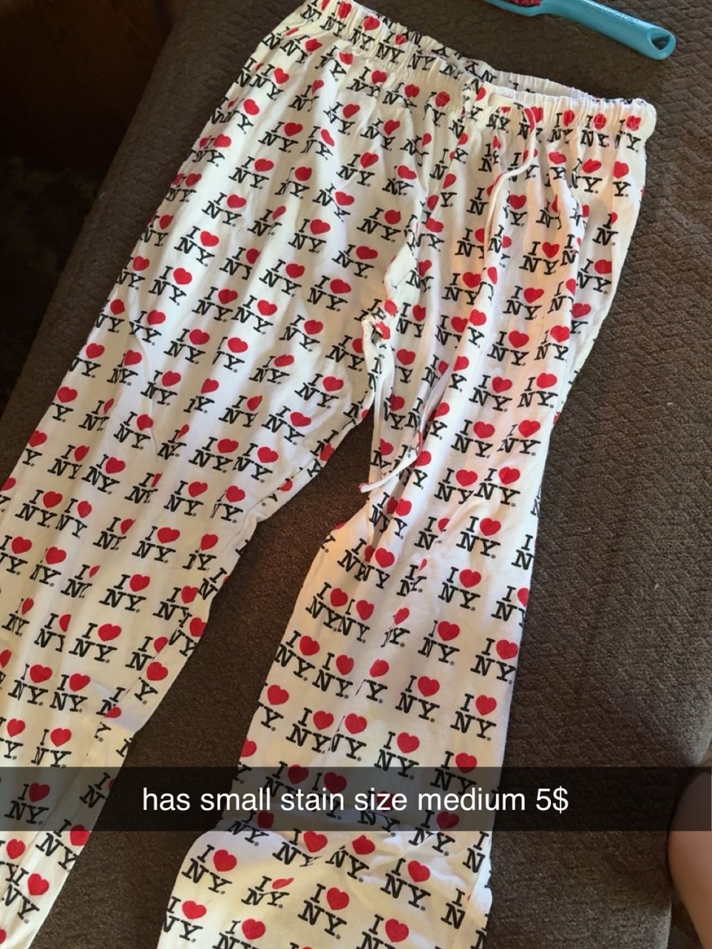 Kids White 'I ♥ NY' Pajama Pants - Medium